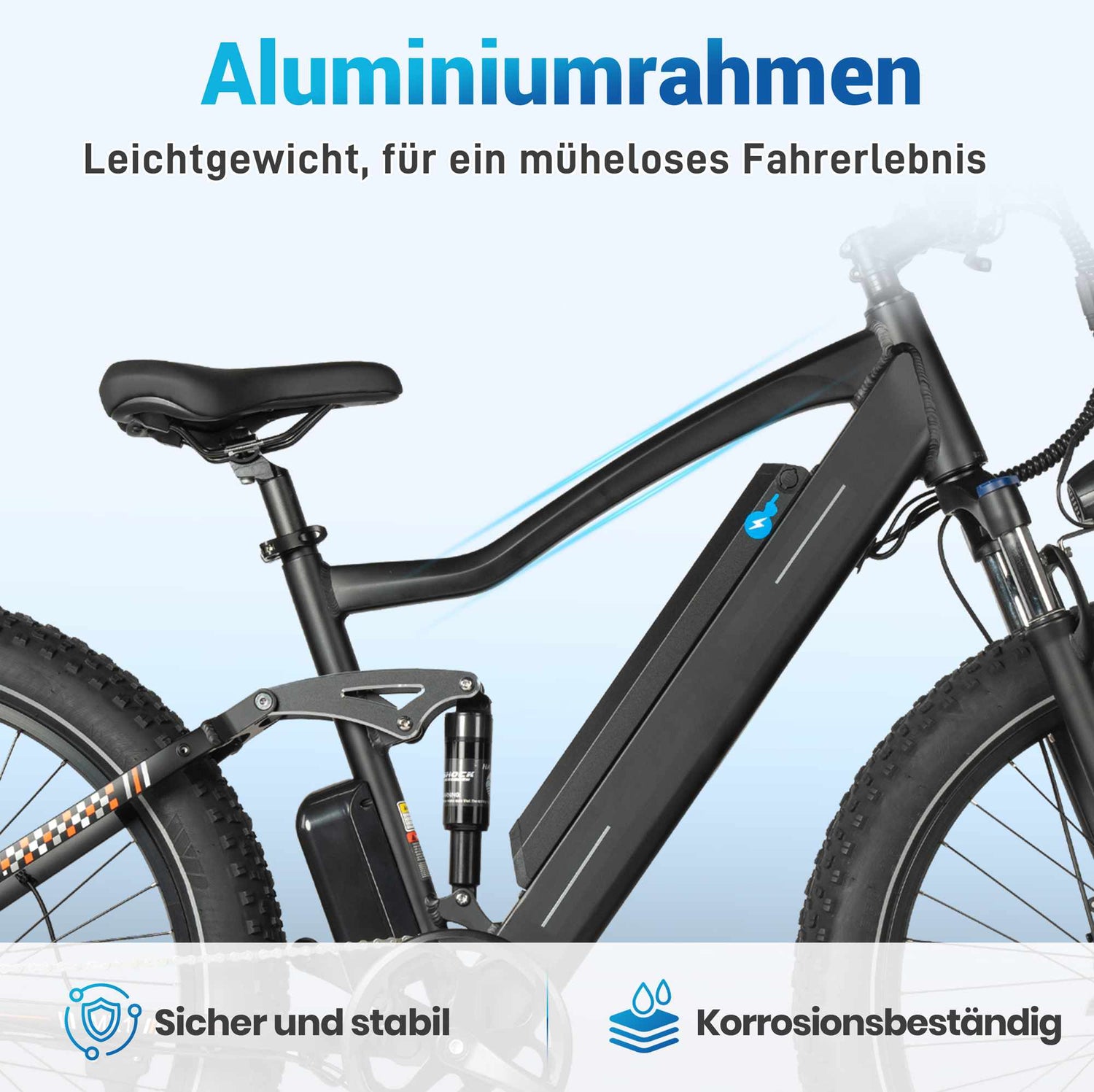 Rooder MX1 26 Electric Mountain Bike 48V 250W 25KMH CE GERMANY - quality frame