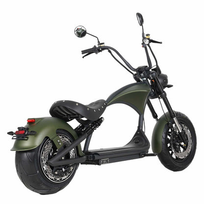 china roller moped elektro scooter Rooder m1 e chopper matte green