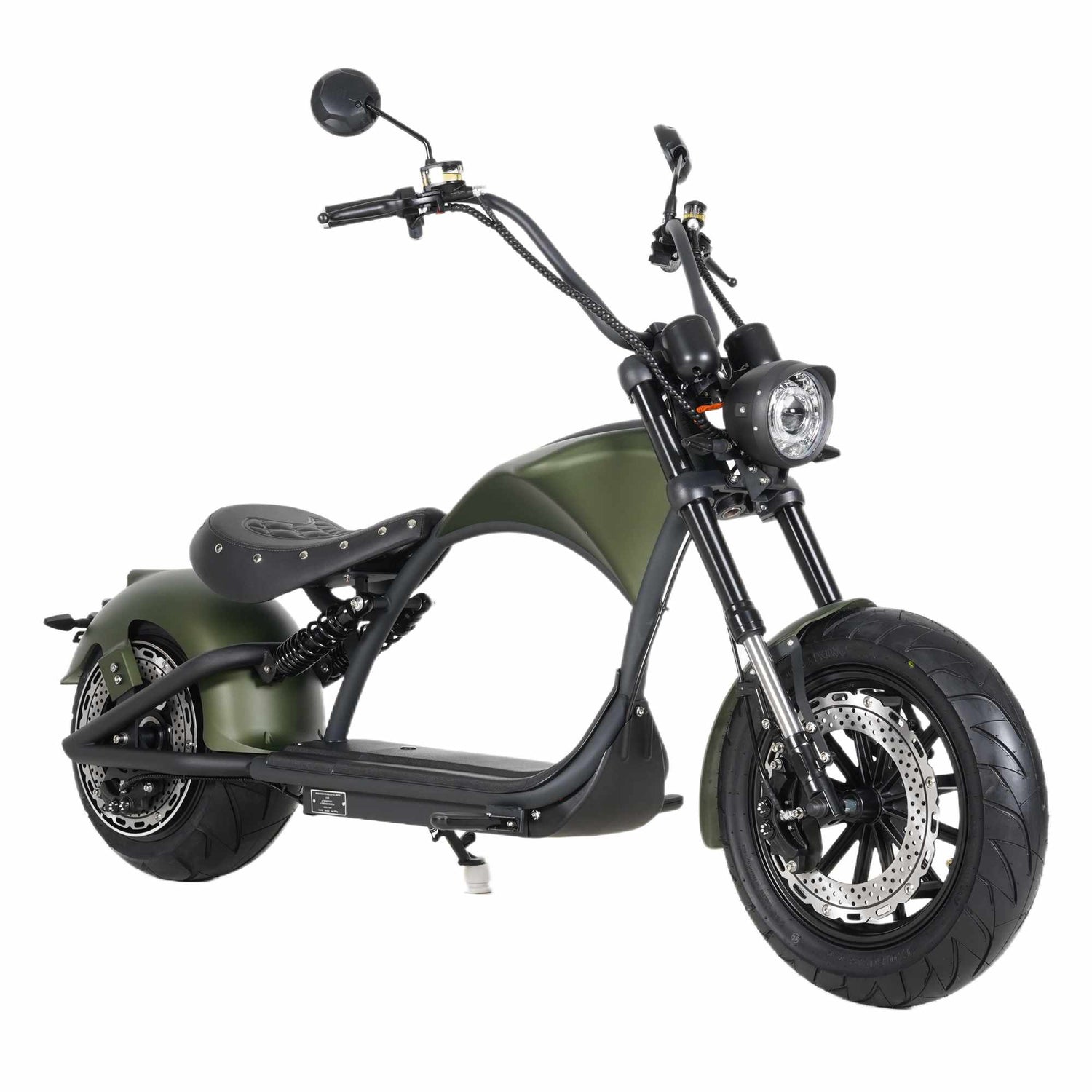 china roller moped elektro scooter Rooder m1 e chopper matte green 1
