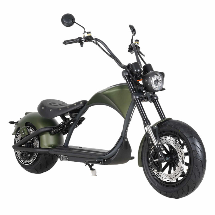 china roller moped elektro scooter Rooder m1 e chopper matte green 1