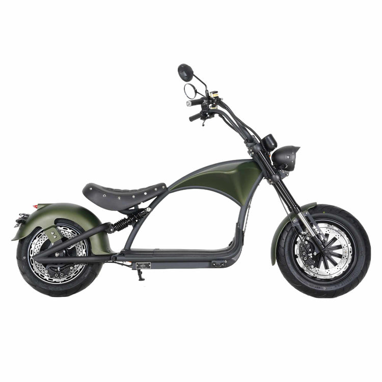 china roller moped elektro scooter Rooder m1 e chopper matte green 2