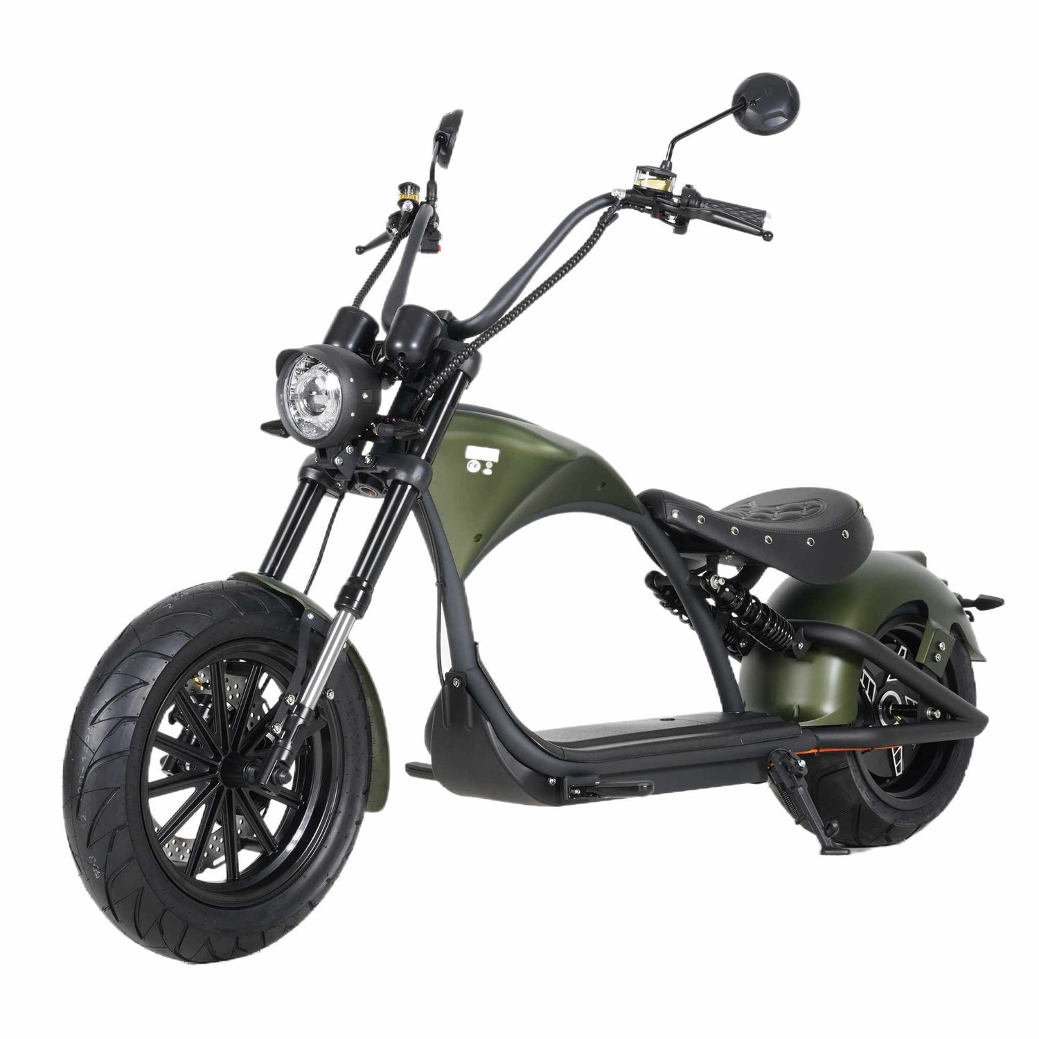 china roller moped elektro scooter Rooder m1 e chopper matte green 7