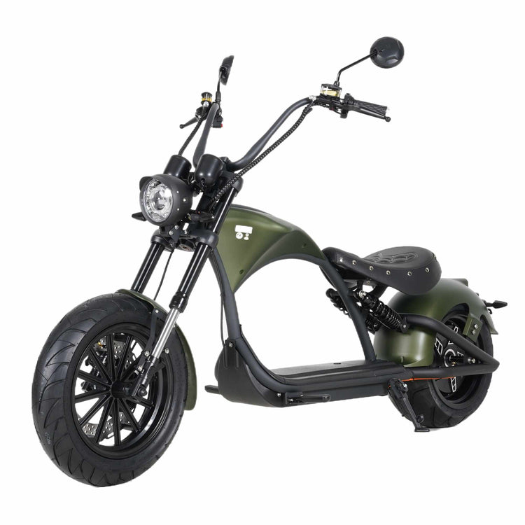 china roller moped elektro scooter Rooder m1 e chopper matte green 7