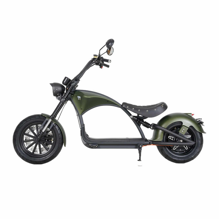 china roller moped elektro scooter Rooder m1 e chopper matte green 8