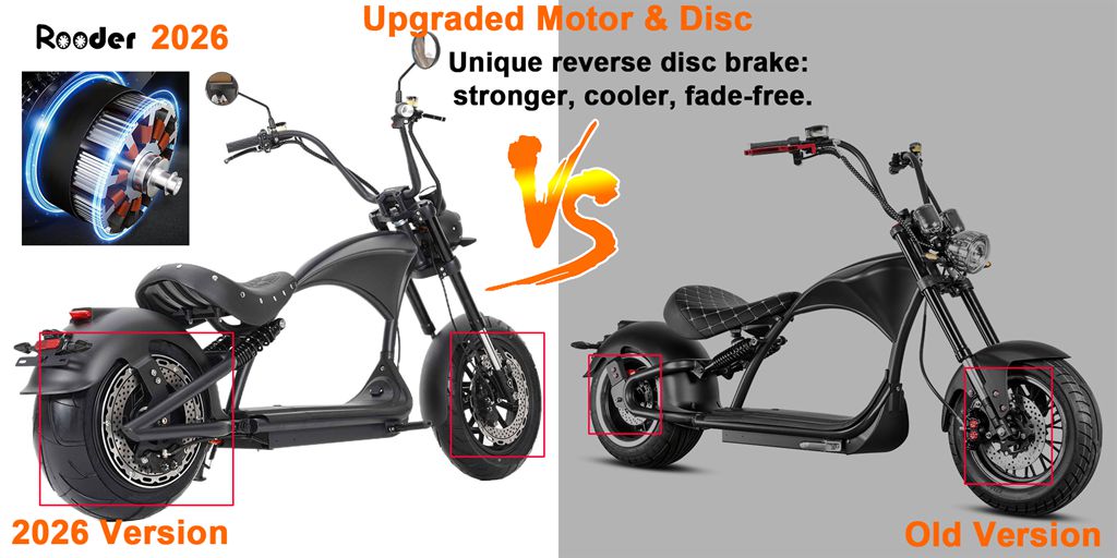 citycoco chopper m1p Rooder arrow 2000w 60V 30A mangosteen 2026 front 14inch rear 13 inch (2)