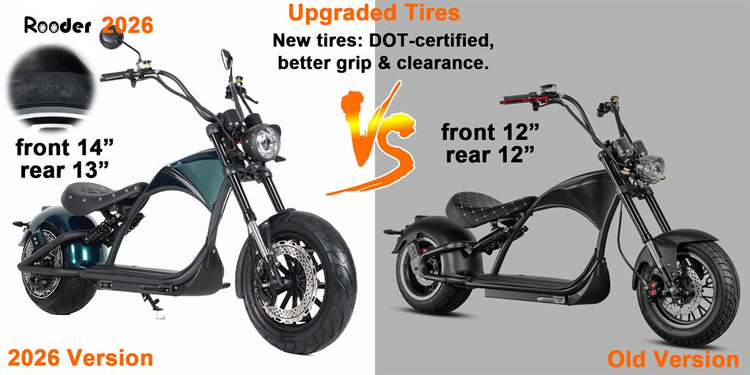 citycoco chopper m1p Rooder arrow 2000w 60V 30A mangosteen 2026 front 14inch rear 13 inch (4)