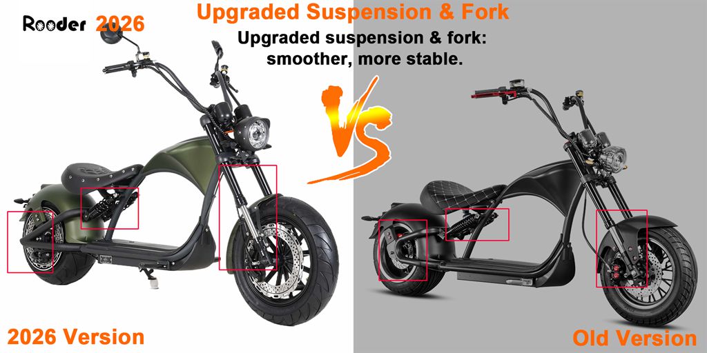 citycoco chopper m1p Rooder arrow 2000w 60V 30A mangosteen 2026 front 14inch rear 13 inch (8)