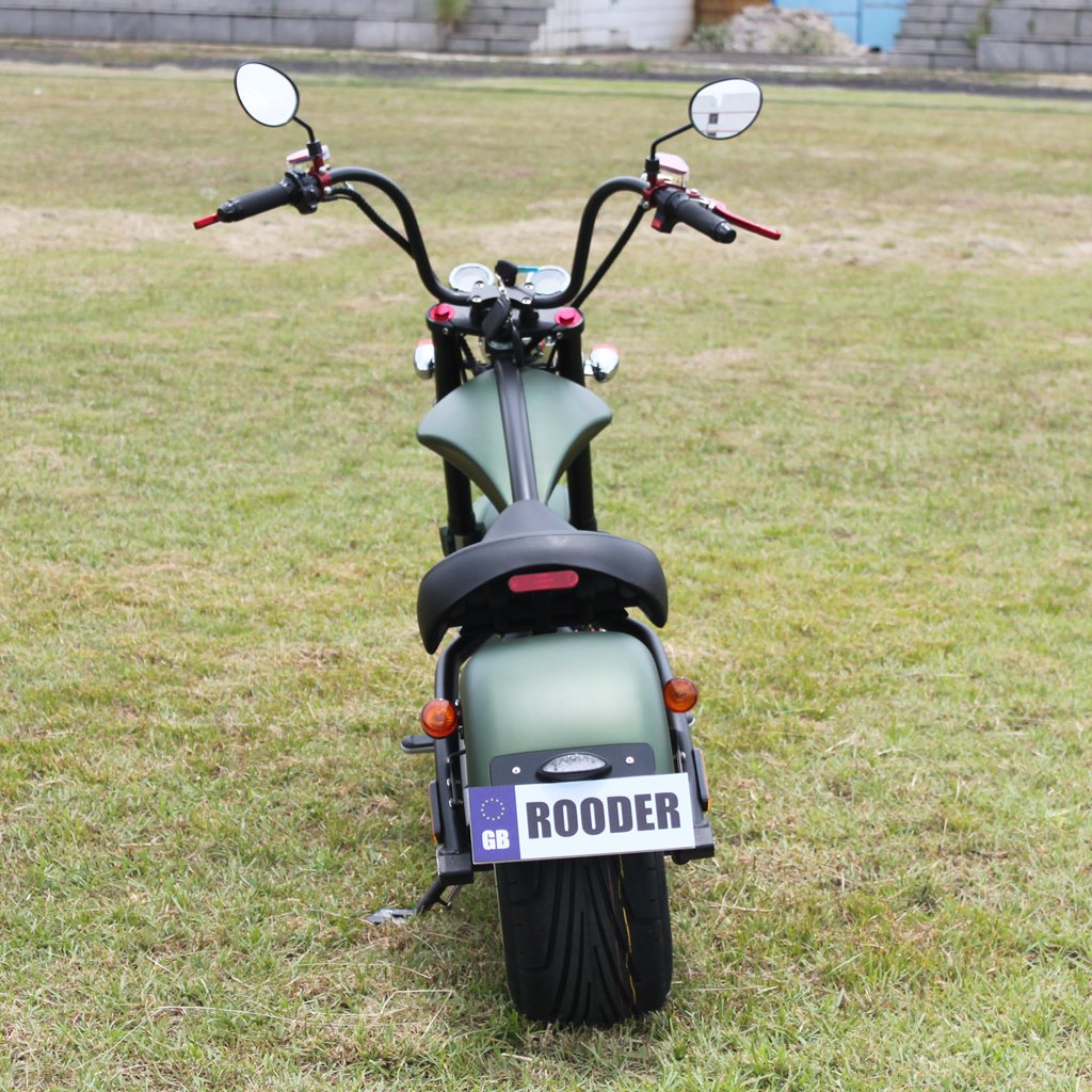 china roller moped elektro scooter Rooder m1 e chopper matte green