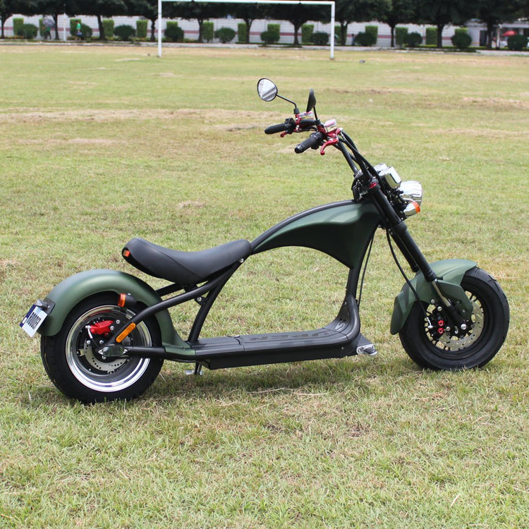 china roller moped elektro scooter Rooder m1 e chopper matte green