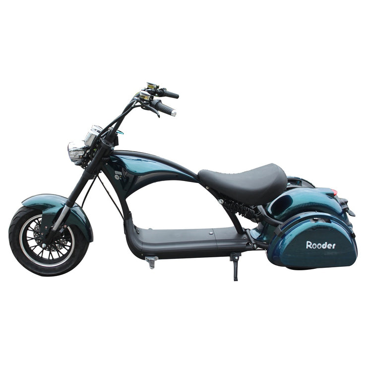 city roller elektro scooter Rooder m1p with saddle cases turquoise green